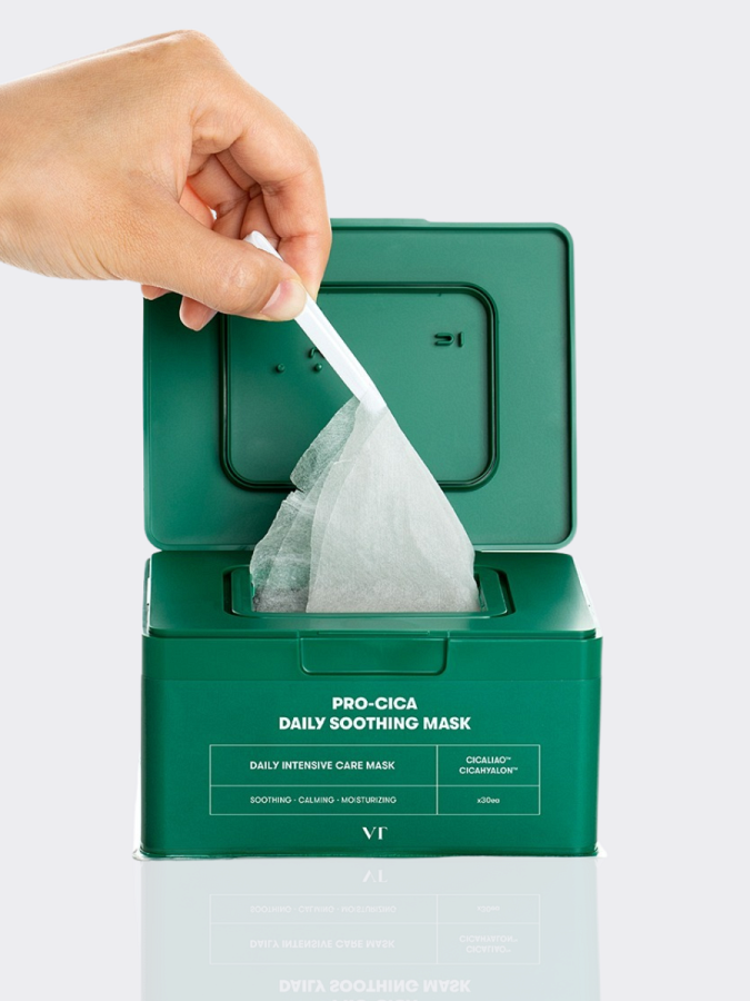 Успокаивающие тканевые маски с экстрактом центеллы VT Cica Daily Soothing Mask