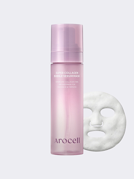 Пузырьковая маска-сыворотка с коллагеном и ПДРН Arocell Super Collagen Bubble Serum Mask
