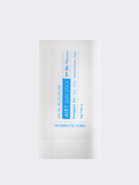 Лёгкий солнцезащитный стик для лица Derma Factory Airy Sun Stick SPF50+ PA++++ Лёгкий солнцезащитный стик для лица Derma Factory Airy Sun Stick SPF50+ PA++++