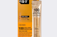 Сет стиков-саше с сывороткой-бустером со спикулами и витамином С VT Vita-Light Reedle Shot 100 Stick Pouch Set