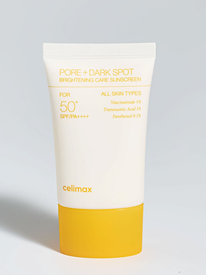 Осветляющий солнцезащитный крем для лица с ниацинамидом Celimax Pore+Dark Spot Brightening Sun Cream SPF50+PA++++