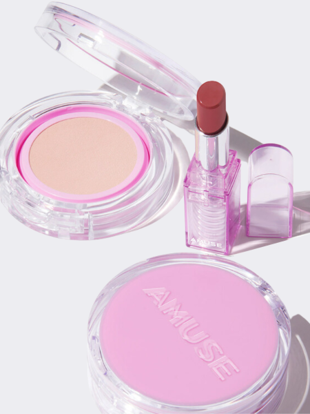 Набор: Тональный кушон с влажным финишем + оттеночный бальзам для губ AMUSE Dew x Dew Mauve Rose Limited Edition Набор: Тональный кушон с влажным финишем + оттеночный бальзам для губ AMUSE Dew x Dew Mauve Rose Limited Edition
