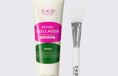 Набор: разглаживающая маска-плёнка + кисть CKD Retino Collagen Small Molecule 300 Tightening Cream Pack