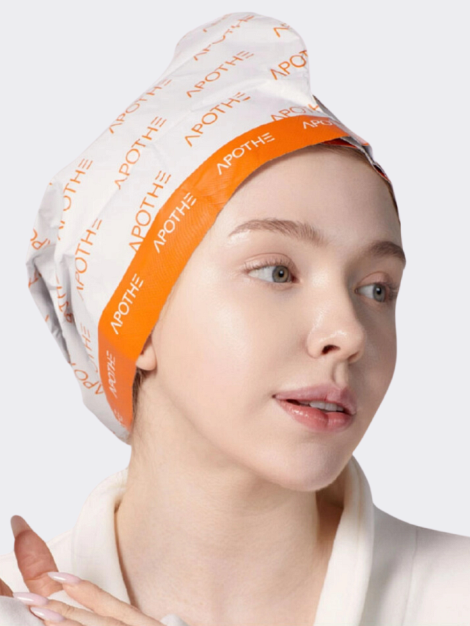 Разглаживающая маска-шапочка для волос с аминокислотами APOTHE Silky Hair Pack