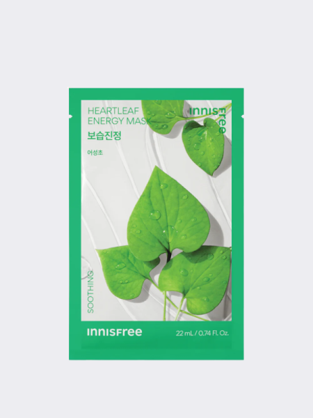 Успокаивающая тканевая маска с экстрактом хауттюйнии innisfree Heartleaf Energy Mask