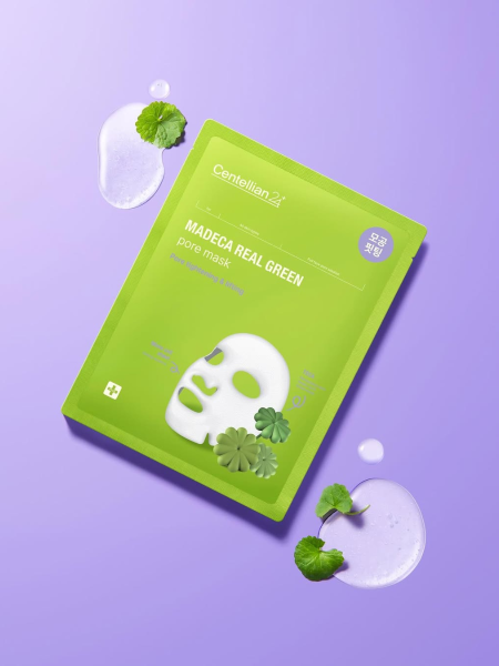 Тканевая маска для сужения пор Centellian24 Madeca Real Green Pore Mask
