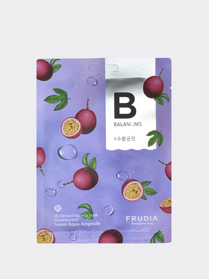 Балансирующая тканевая маска для лица с маракуйей FRUDIA My Orchard Squeeze Mask Passion Fruit