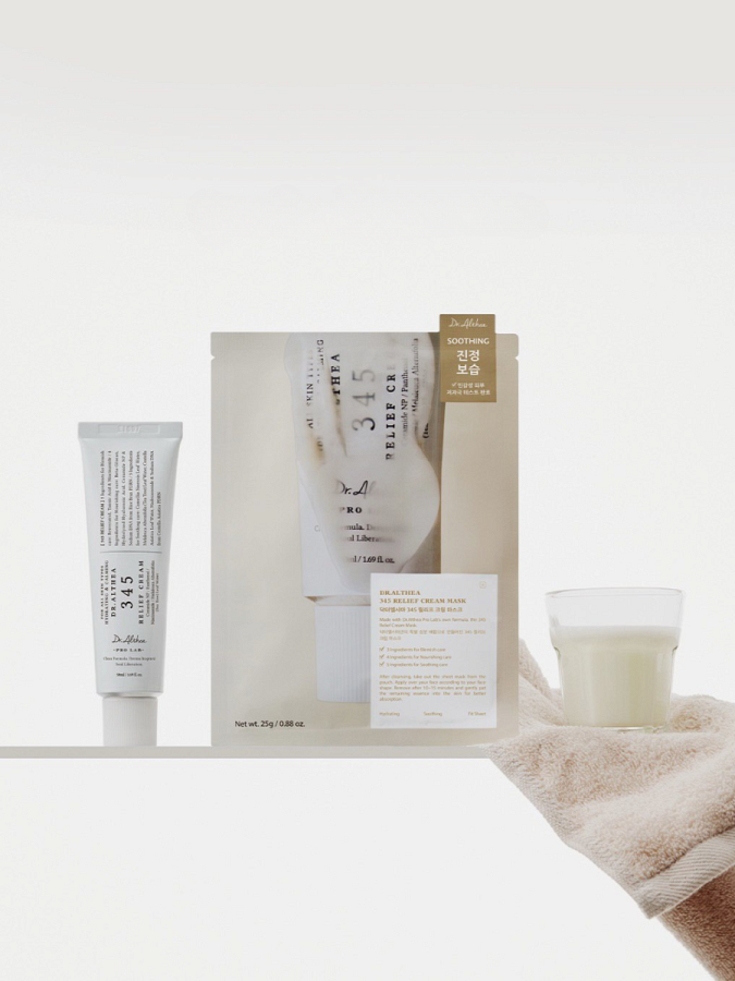 Восстанавливающая тканевая маска для лица с ПДРН Dr.Althea 345 Relief Cream Mask
