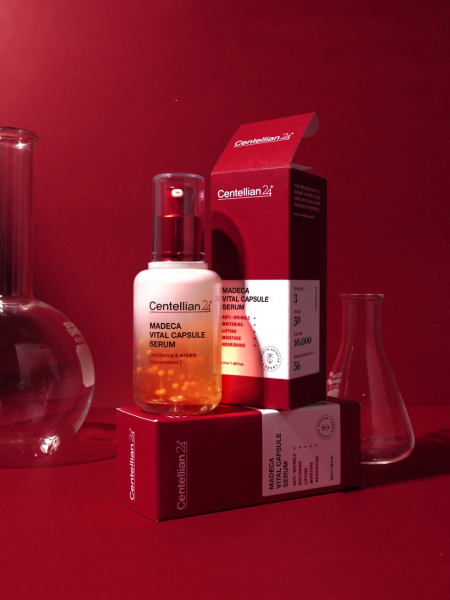 Восстанавливающая сыворотка с пептидами и центеллой Centellian24 Madeca Vital Capsule Serum