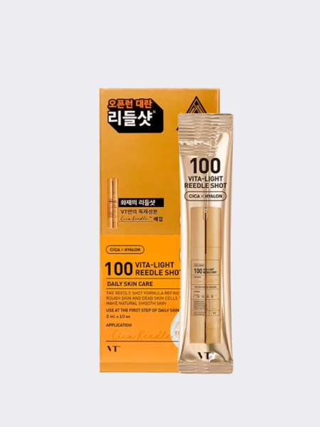 Набор саше-стиков с сывороткой-бустером со спикулами и витамином С VT Vita-Light Reedle Shot 100 Stick Pouch Set Набор саше-стиков с сывороткой-бустером со спикулами и витамином С VT Vita-Light Reedle Shot 100 Stick Pouch Set