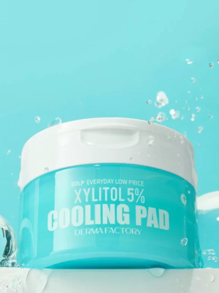 Охлаждающие тонер-диски с ксилитолом Derma Factory Xylitol 5% Cooling Pad