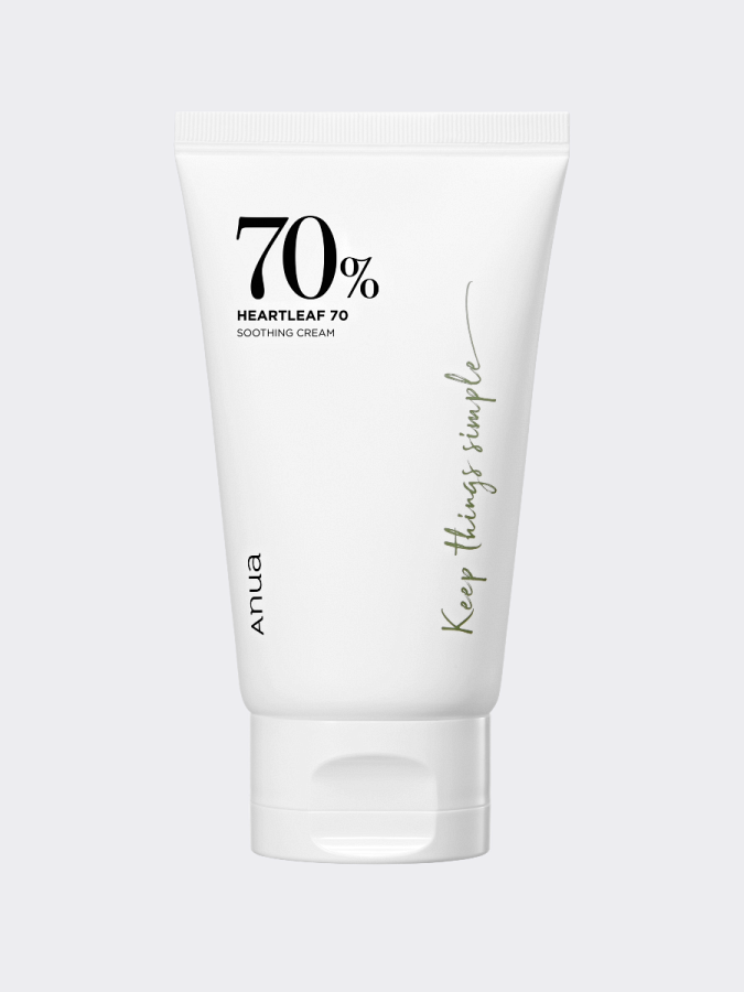Смягчающий крем для лица с экстрактом хауттюйнии ANUA Heartleaf 70% Soothing Cream
