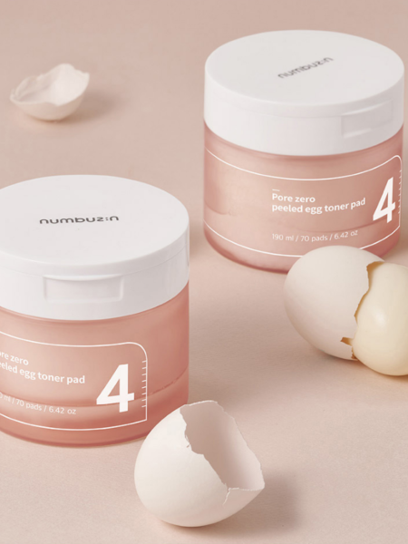 Себорегулирующие тонер-пэды для сужения пор Numbuzin No.4 Pore Zero Peeled Egg Toner Pad