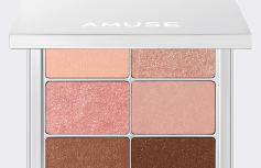 Палетка теней для век в розовых оттенках AMUSE Eye Vegan Sheer Palette 02 Sheer Pink