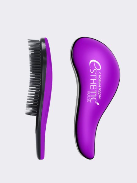 Расческа для волос фиолетовая новогодняя ESTHETIC HOUSE Hair Brush For Easy Comb Расческа для волос фиолетовая новогодняя ESTHETIC HOUSE Hair Brush For Easy Comb