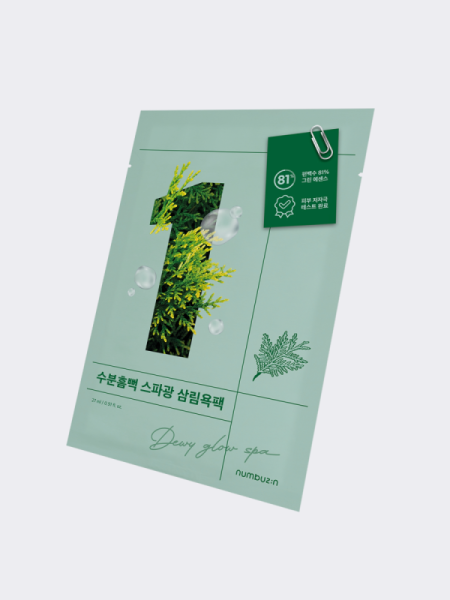 Смягчающая тканевая маска для лица с экстрактом кипариса Numbuzin No.1 Dewy Glow Spa Sheet Mask Смягчающая тканевая маска для лица с экстрактом кипариса Numbuzin No.1 Dewy Glow Spa Sheet Mask