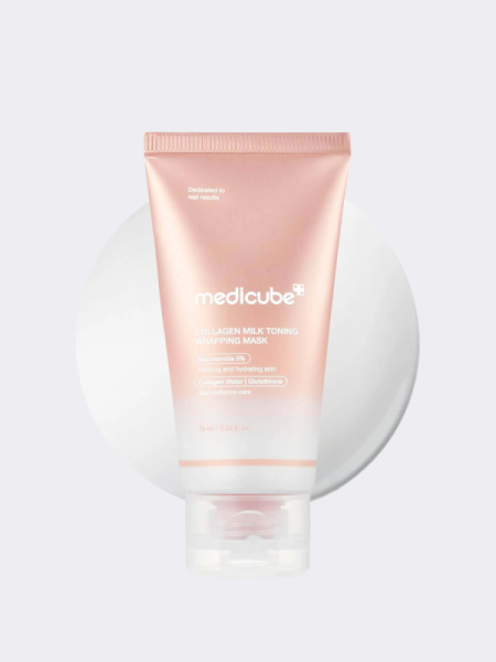 Выравнивающая маска-плёнка с коллагеном и молочными протеинами Medicube Collagen Milk Toning Wrapping Mask