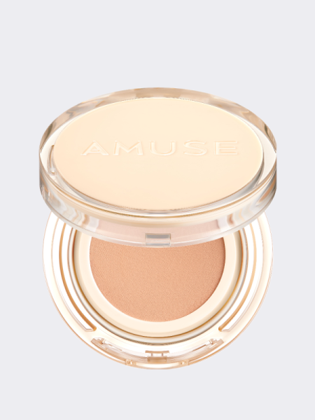 Тональный кушон с влажным финишем AMUSE Dew Jelly Vegan Cushion SPF 38 PA+++ 02 Nude