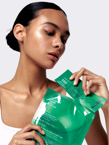 Успокаивающая маска-бустер со спикулами и экстрактом центеллы VT PRO Cica Reedle Shot 100 2-Step Hydrogel Mask