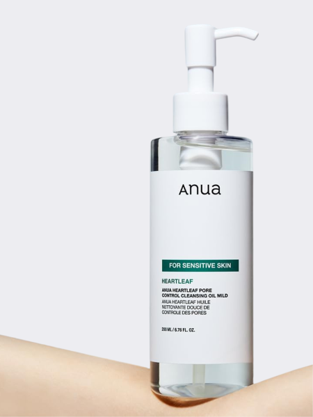 Мягкое гидрофильное масло с экстрактом хауттюйнии и витамином Е ANUA Heartleaf + Vitamin E Pore Control Mild Cleansing Oil Мягкое гидрофильное масло с экстрактом хауттюйнии и витамином Е ANUA Heartleaf + Vitamin E Pore Control Mild Cleansing Oil