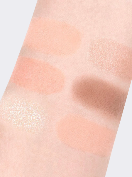 Палетка для макияжа век и лица в абрикосовых оттенках rom&nd Bare Layer Palette 01 Apricot Mood