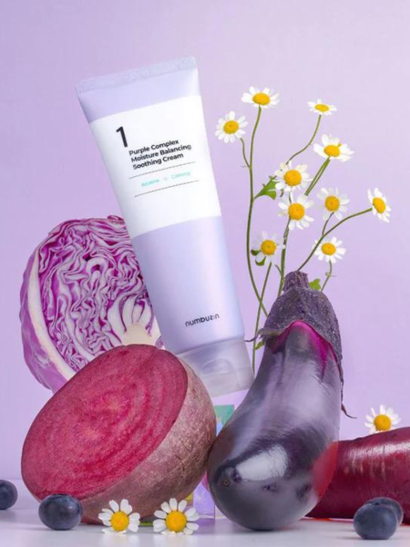 Смягчающий крем для лица с азуленом Numbuzin No.1 Purple Complex Moisture Balancing Soothing Cream Смягчающий крем для лица с азуленом Numbuzin No.1 Purple Complex Moisture Balancing Soothing Cream