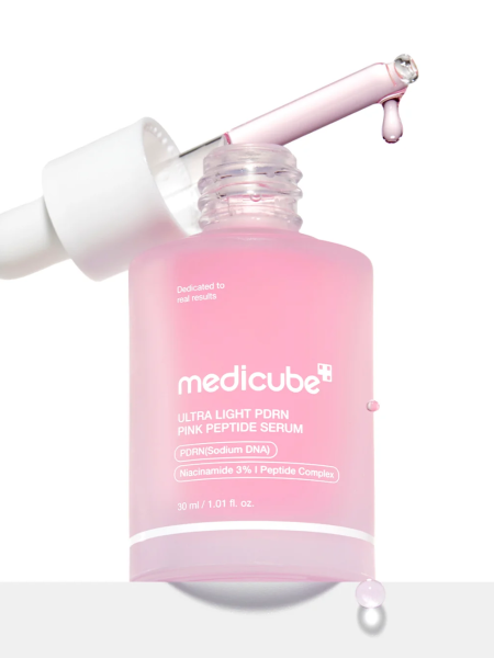 Лёгкая увлажняющая сыворотка с ПДРН и пептидами Medicube Ultra Light PDRN Pink Peptide Serum