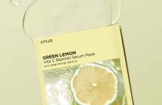 Набор осветляющих тканевых масок для лица ANUA Green Lemon Vita C Blemish Serum Mask Set