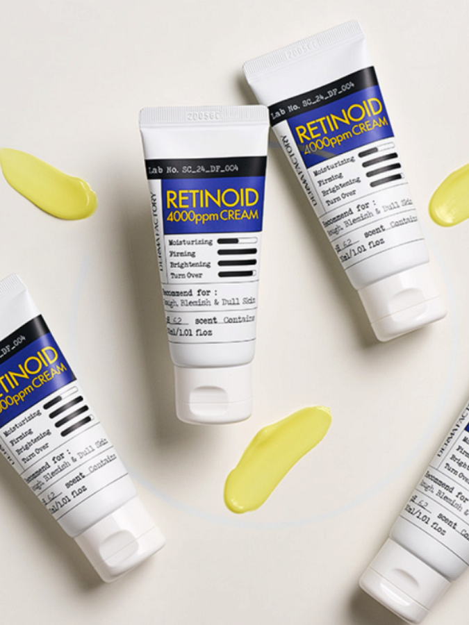 Усиленный интенсивный ночной крем для лица с ретиноидами Derma Factory Retinoid 4000ppm Cream