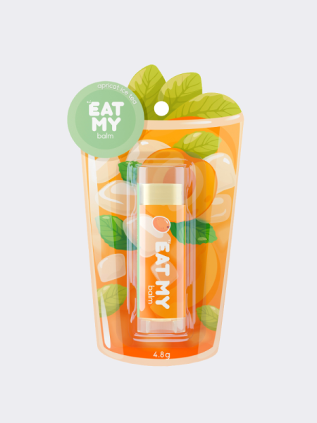 Бальзам для губ с ароматом "Абрикосовый айс ти" EAT MY BALM Aftersun Apricot Ice Tea