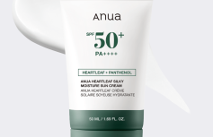 Солнцезащитный крем с экстрактом хауттюйнии ANUA Heartleaf Silky Moisture Sun Cream SPF50+ PA++++