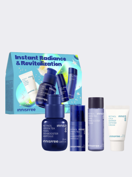 Подарочный набор с сывороткой-бустером с ретинолом и ПДРН innisfree Instant Radiance & Revitalization Set