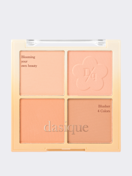 Палетка спрессованных румян в золотистых оттенках Dasique Blending Mood Cheek #12 Golden Flower