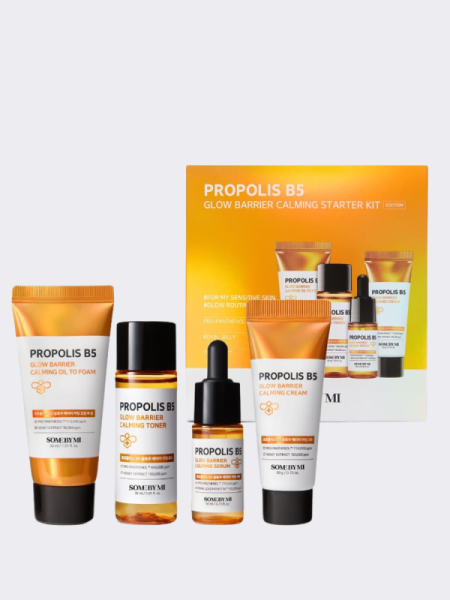 Набор миниатюр с прополисом для путешествий Some By Mi Propolis B5 Glow Barrier Calming Starter Kit Набор миниатюр с прополисом для путешествий Some By Mi Propolis B5 Glow Barrier Calming Starter Kit