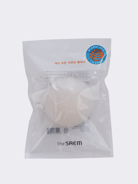Очищающий спонж конняку The Saem 100% Konjaku Cleansing Spounge Очищающий спонж конняку The Saem 100% Konjaku Cleansing Spounge