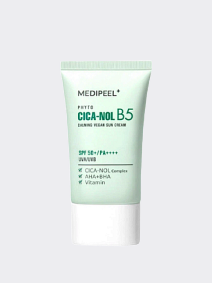 Солнцезащитный крем с экстрактом центеллы MEDI-PEEL Phyto Cica-Nol B5 Calming Vegan Sun Cream SPF50+PA++++