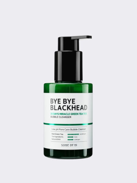 Пенка-маска от черных точек Some By Mi Bye Bye Blackhead 30 Days Miracle Green Tea Tox Bubble Cleanser Пенка-маска от черных точек Some By Mi Bye Bye Blackhead 30 Days Miracle Green Tea Tox Bubble Cleanser