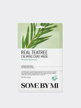 Противовоспалительная тканевая маска с экстрактом чайного дерева Some By Mi Real Teatree Calming Care Mask Противовоспалительная тканевая маска с экстрактом чайного дерева Some By Mi Real Teatree Calming Care Mask