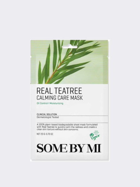 Противовоспалительная тканевая маска с экстрактом чайного дерева Some By Mi Real Teatree Calming Care Mask Противовоспалительная тканевая маска с экстрактом чайного дерева Some By Mi Real Teatree Calming Care Mask