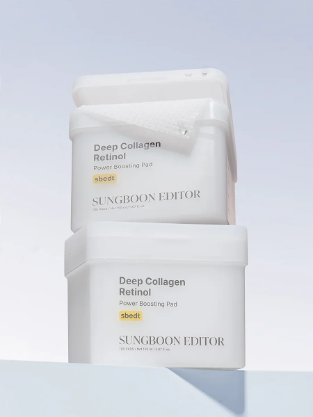 Обновляющие тонер-диски с коллагеном и ретинолом Sungboon Editor Deep Collagen Retinol Power Boosting Pad