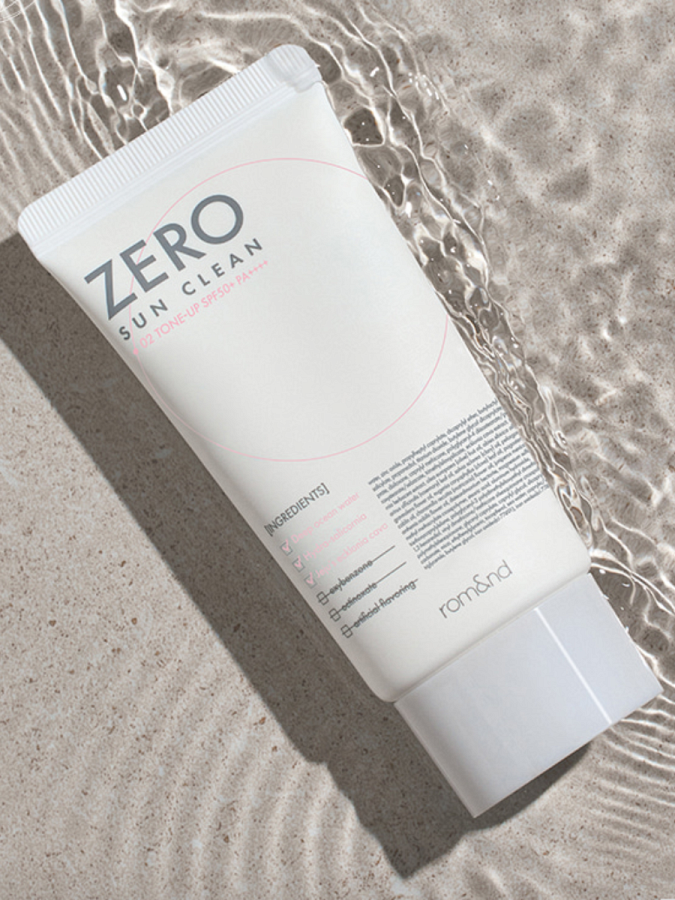 Солнцезащитный крем с эффектом выравнивания тона кожи rom&nd Zero Sun Clean 02 Tone Up SPF50+PA++++