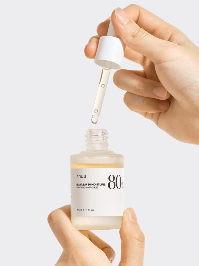 Успокаивающая ампула для лица с экстрактом хауттюйнии ANUA Heartleaf 80% Moisture Soothing Ampoule