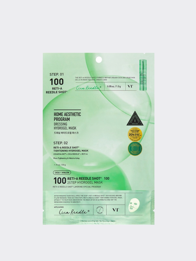 Обновляющая маска-бустер со спикулами и ретинолом VT Reti-A Reedle Shot 100 2-Step Hydrogel Mask