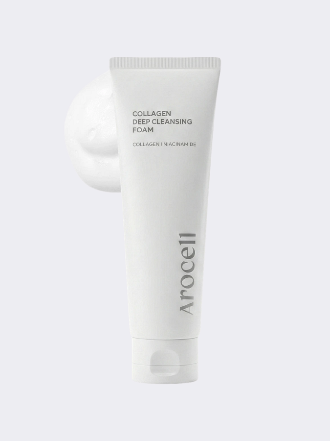 Глубокоочищающая пенка для умывания с коллагеном Arocell Collagen Deep Cleansing Foam