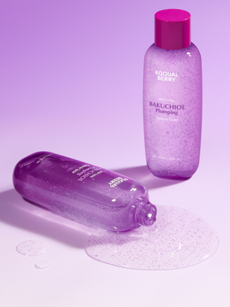 Укрепляющий тонер для лица с бакучиолом EQQUALBERRY Bakuchiol Plumping Capsule Toner