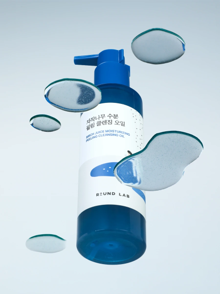 Очищающие гидрофильное масло с берёзовым соком Round Lab Birch Juice Moisturizing Peeling Cleansing Oil