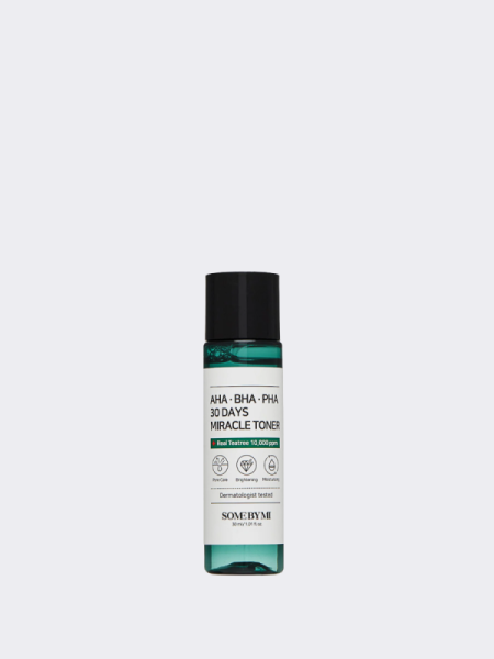 МИНИ Тонер с тремя видами кислот и ниацинамидом Some By Mi AHA-BHA-PHA 30 Days Miracle Toner МИНИ Тонер с тремя видами кислот и ниацинамидом Some By Mi AHA-BHA-PHA 30 Days Miracle Toner