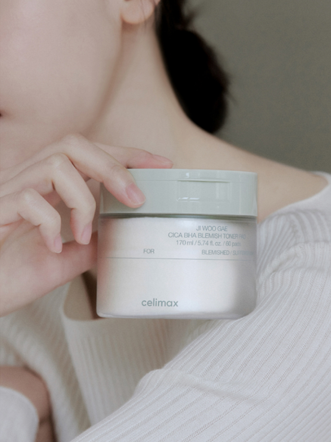 Успокаивающие тонер-пэды с экстрактом центеллы азиатской Celimax Ji Woo Gae Cica BHA Blemish Toner Pad