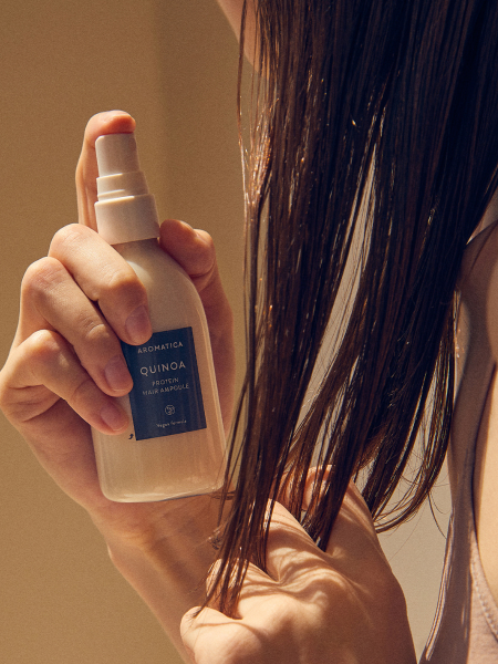 Сыворотка-спрей для поврежденных волос с пептидами Aromatica Quinoa Protein Hair Ampoule