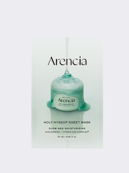 Увлажняющая маска для лица с экстрактом иссопа Arencia Holy Hyssop Sheet Mask